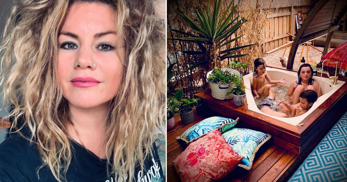 mother slammed creating diy spa bathtub.jpg?resize=412,275 - Mother Criticized For Creating A £270 DIY Spa Bathtub In Her Back Garden For Her Children