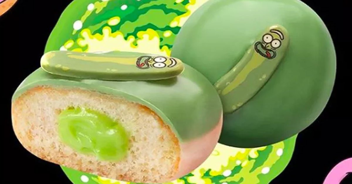 rick and morty teamed up with krispy kreme for pickle rick doughnut.jpg?resize=412,275 - 'Rick And Morty' Teamed Up With Krispy Kreme For Pickle Rick Doughnut