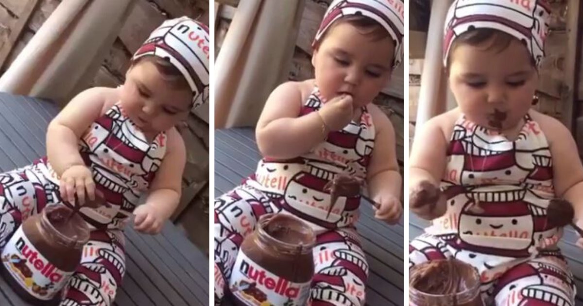 s4.png?resize=412,275 - Baby Girl Tastes Nutella for the First Time