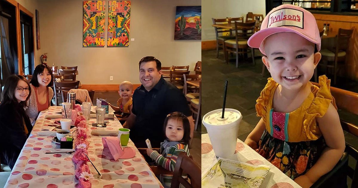 texas restaurant opened its door early to serve 3 year old girl with leukemia her favorite food.jpg?resize=412,232 - Un restaurant a ouvert plus tôt pour servir une petite de 3 ans atteinte d'une leucémie