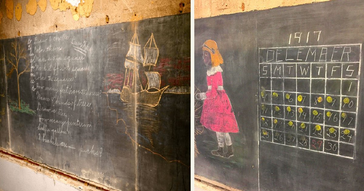 untitled 1 6.jpg?resize=1200,630 - Construction Crew Discovered Historic Chalkboards From The Early 1990's
