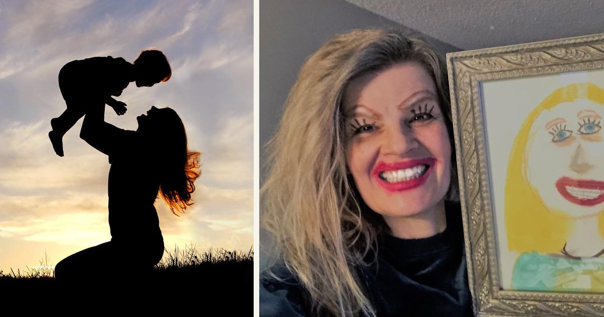 untitled 1 97.jpg?resize=412,232 - Mom Posted A Hilarious Selfie Posing Next To Her Daughter’s Drawing