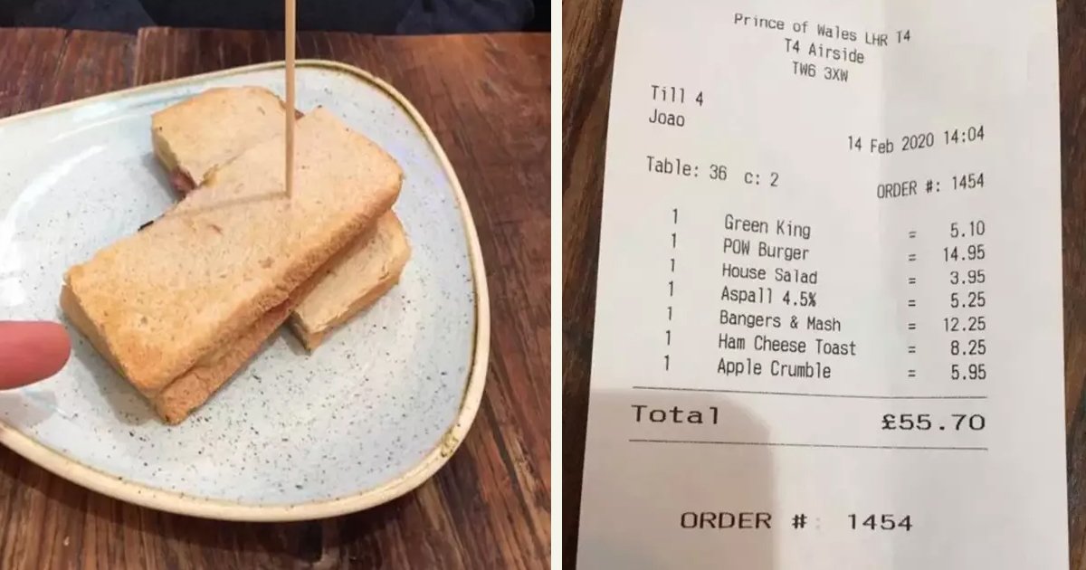 untitled 5 7.jpg?resize=1200,630 - Une cliente critique un sandwich jambon-fromage «pathétique» qui lui a coûté environ 10 € dans un aéroport