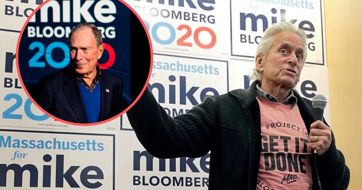 untitled design 20 1.png?resize=1200,630 - Michael Douglas Campaigned For Bloomberg And Dubbed Him ‘One Of The Best Candidates In 40 Years’