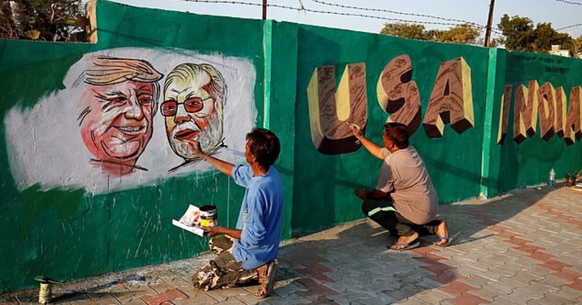 untitled design 68.png?resize=1200,630 - India Erected A Brick Wall To Block The View Of Slums Ahead Of President Trump's Visit