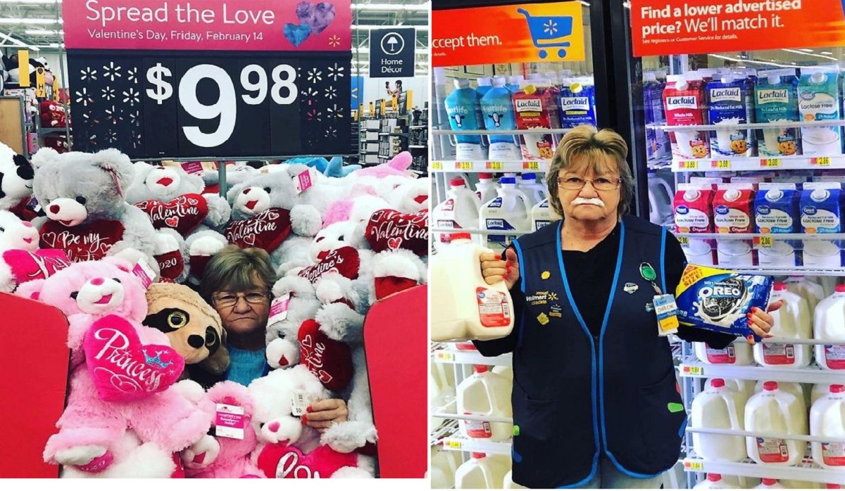 walmart.png?resize=1200,630 - A Lady Who Works At Walmart Hilariously Posed With Different Products To Promote Them