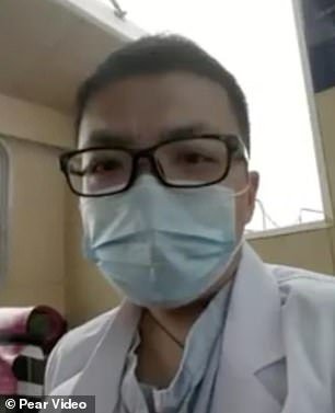 Dr Dong Tian, an anaesthetist, was declared dead at a hospital in Hubei on Saturday morning, a week before his 30th birthday