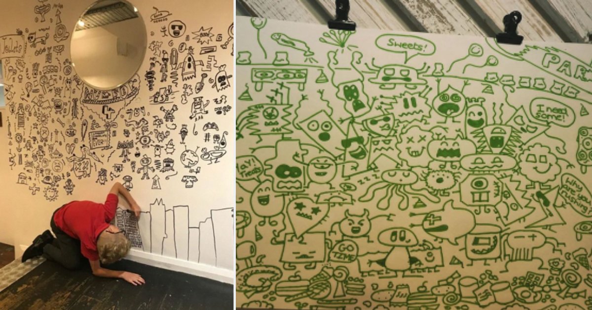 2 22.png?resize=412,232 - This 9-Year-Old Kid Who Always Got Into Trouble For His Doodling Got a Job at a Restaurant as a Decorator