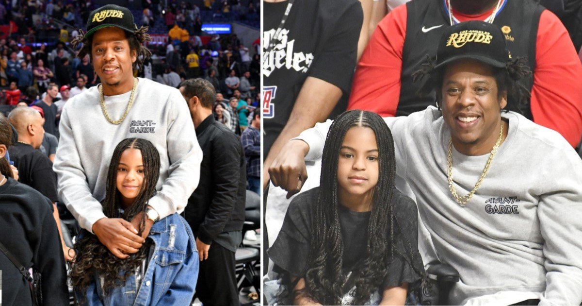 2 60.jpg?resize=1200,630 - Jay-Z Took Daughter Blue Ivy Carter On A Date To See L.A. Lakers Game