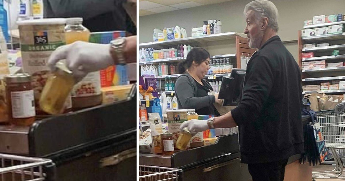 2 71.jpg?resize=412,275 - Sylvester Stallone Spotted Wearing Latex Gloves As He Shopped Grocery At Whole Foods