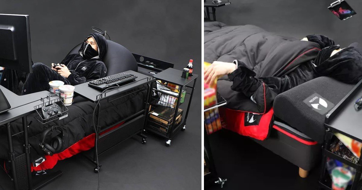 3 22.jpg?resize=1200,630 - A Company Unveiled The Ultimate "Gaming Bed" Where You Can Game, Nap And Snack