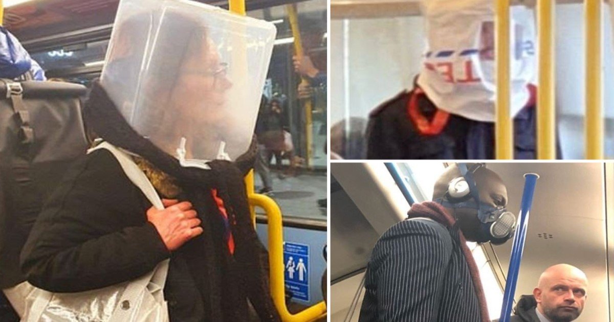 4 25.jpg?resize=412,275 - Fear Of Coronavirus Made People Wear Gas Masks, Plastic Wrappers, Boxes, And Even Bags Over Their Heads