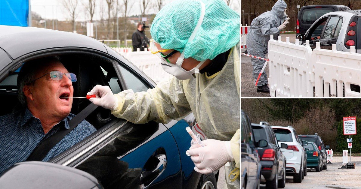 4 44.jpg?resize=412,275 - Drive-Thru Coronavirus Testing Being Carried Out In Germany