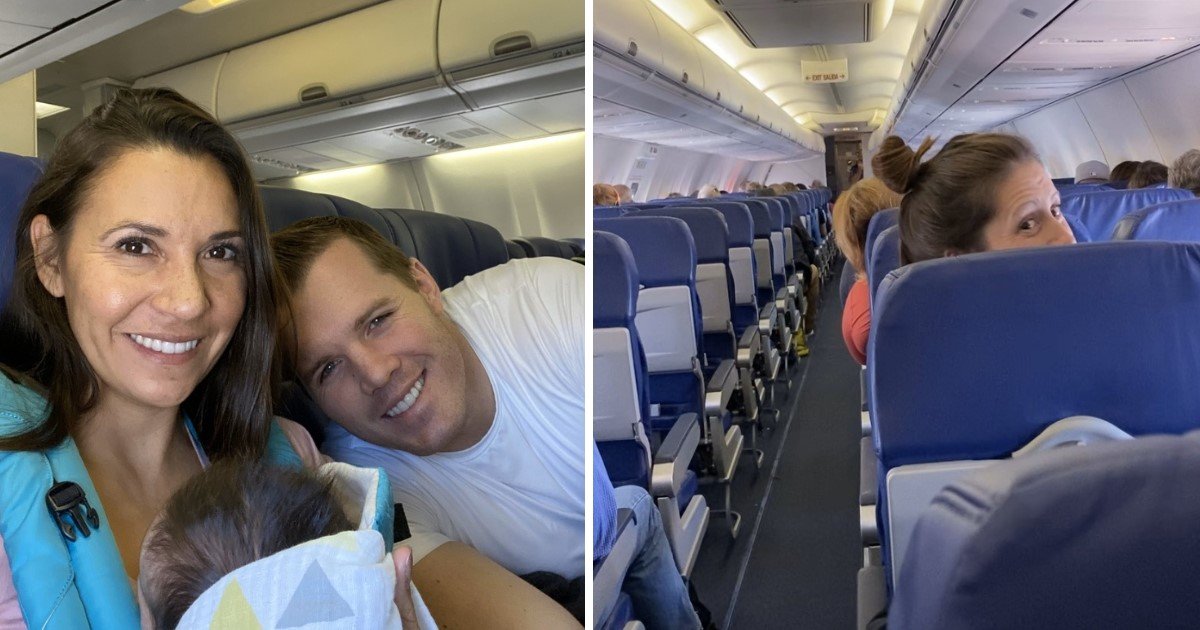 4 56.jpg?resize=1200,630 - A Couple Flying Home With Their Adopted 8-Day-Old Daughter Got A Surprise Baby Shower During The Flight