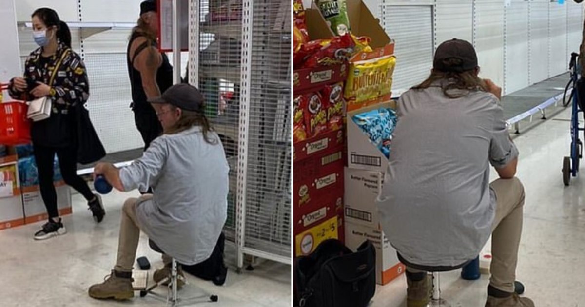 5 48.png?resize=412,275 - Determined Shopper Brings A Stool, Book, And Food To Patiently Wait For The New Load Of Loo Roll To Arrive In The Store