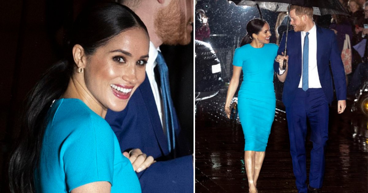 Post-Megxit, Meghan Markle Appears in a Turquoise Bodycon Dress, Making ...