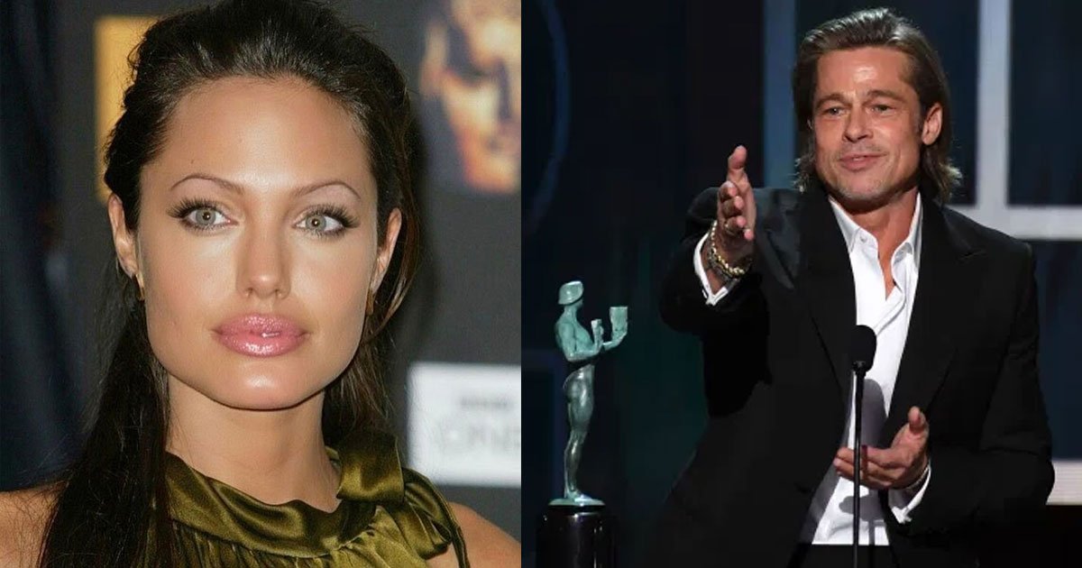 a source close to angelina jolie said the actress would have felt very disrespected by brad pitt making joke out of their marriage at the sag awards.jpg?resize=1200,630 - A Source Close To Angelina Jolie Said The Actress Felt 'Very Disrespected' By Brad Pitt's Failed Marriage Joke At The SAG Awards