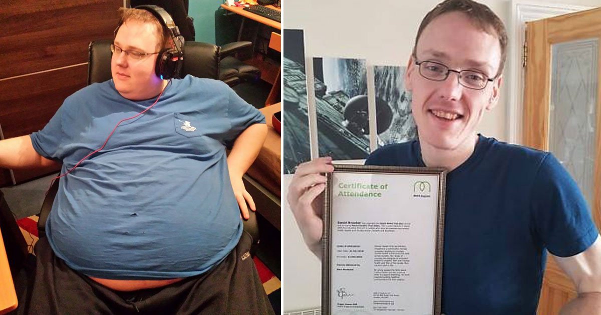 man spent 14 hours playing games lost 18 stone.jpg?resize=1200,630 - 32 Stone Man - Who Spent 14 Hours A Day Playing Computer Games - Is Now Offering Healthy Eating Courses After Losing 18 Stone