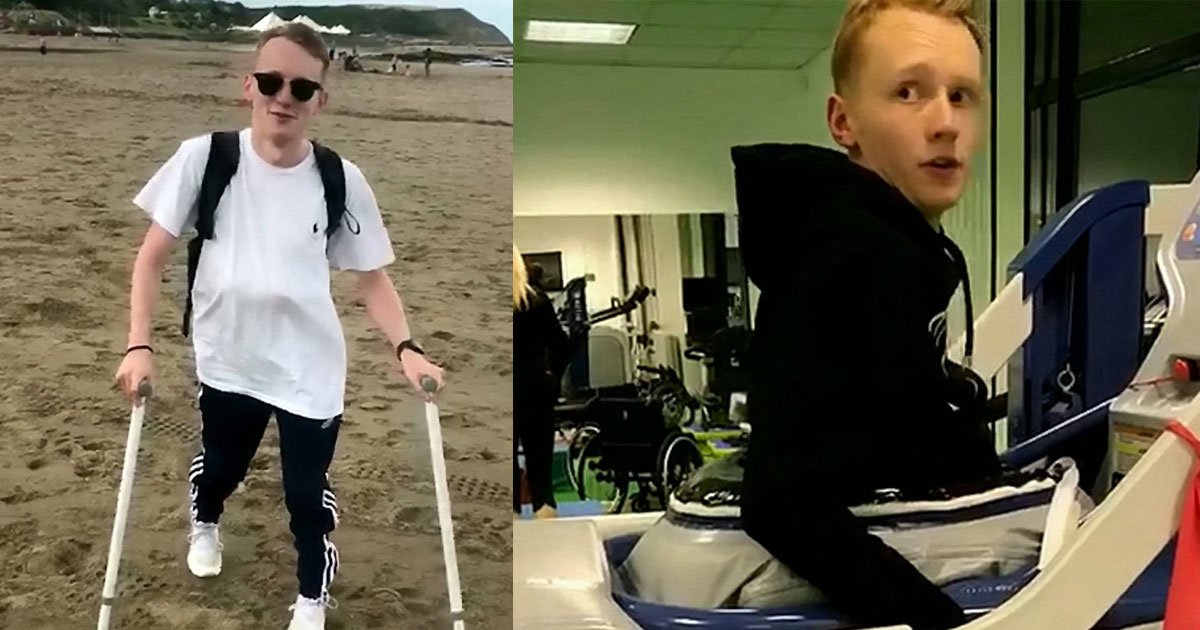 man who was told he would never be able to walk again took his first independent step after being wheelchair bound for 13 years.jpg?resize=412,232 - A Man Who Was Wheelchair-Bound For 13 Years Took His First Independent Step