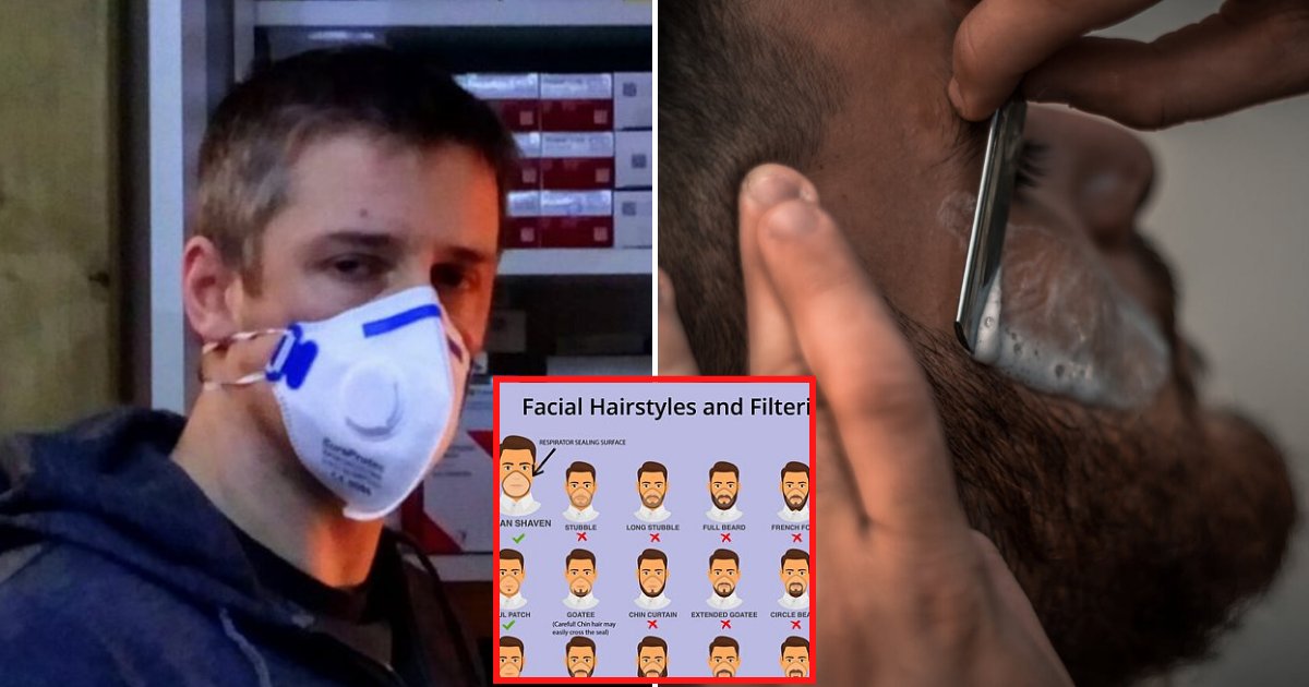 masks2.png?resize=412,275 - Mise en garde: les hommes barbus peuvent empêcher les masques de protection d'être efficaces contre le coronavirus