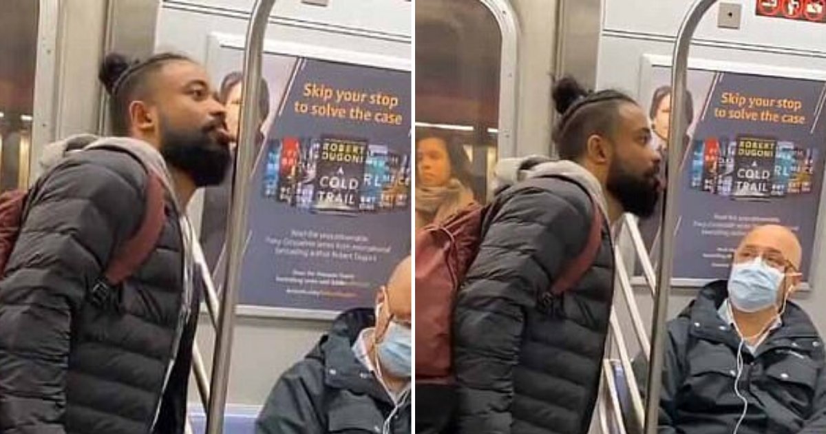 moron7.png?resize=412,275 - Irresponsible Man Was Filmed Licking The Bars Of A Subway Train In New York