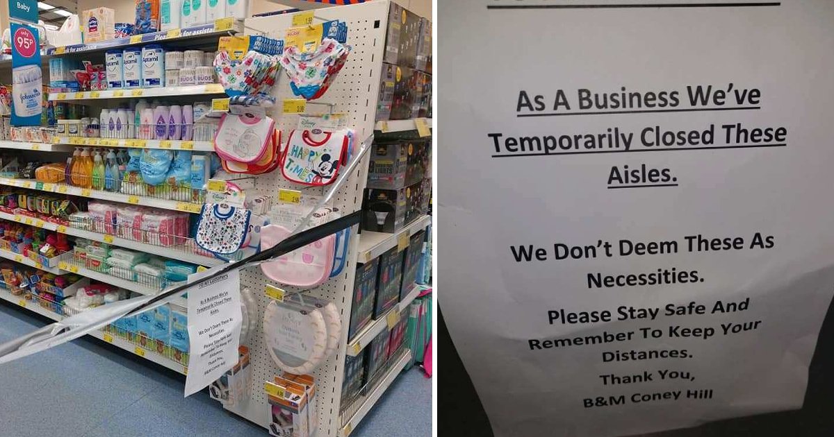 new project 1 1.jpg?resize=412,232 - Parents Slammed B&M Store For Closing The Aisles Selling Baby Products Because They Are Not ‘Necessities’