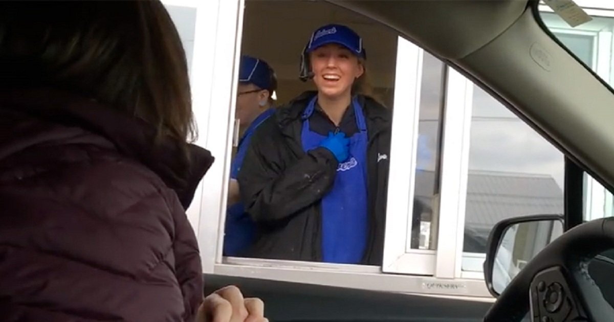s3 9.jpg?resize=1200,630 - Teacher Surprised Student Working At Drive-Thru With The News She's The Class Valedictorian