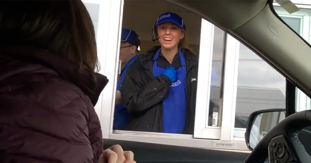 s3 9.jpg?resize=412,275 - Teacher Surprised Student Working At Drive-Thru With The News She's The Class Valedictorian