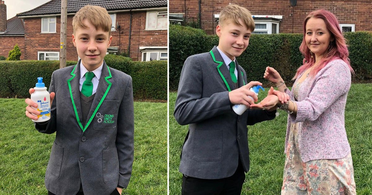 teen expelled selling sanitizer for 50p dad called legend.jpg?resize=412,275 - Dad Called Son A LEGEND Who Got Expelled From School For Selling A Squirt Of Sanitizer For 50p