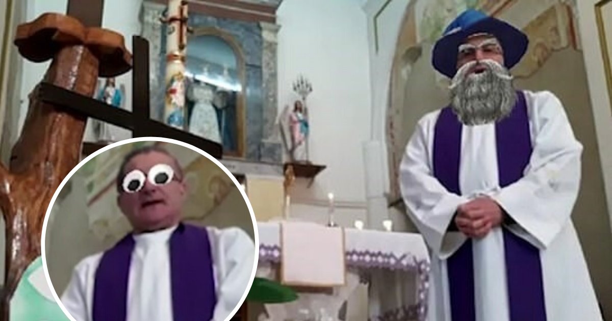 untitled design 3 3.png?resize=412,275 - Funny Moment Priest Turned On Video Filters During Livestreamed Mass