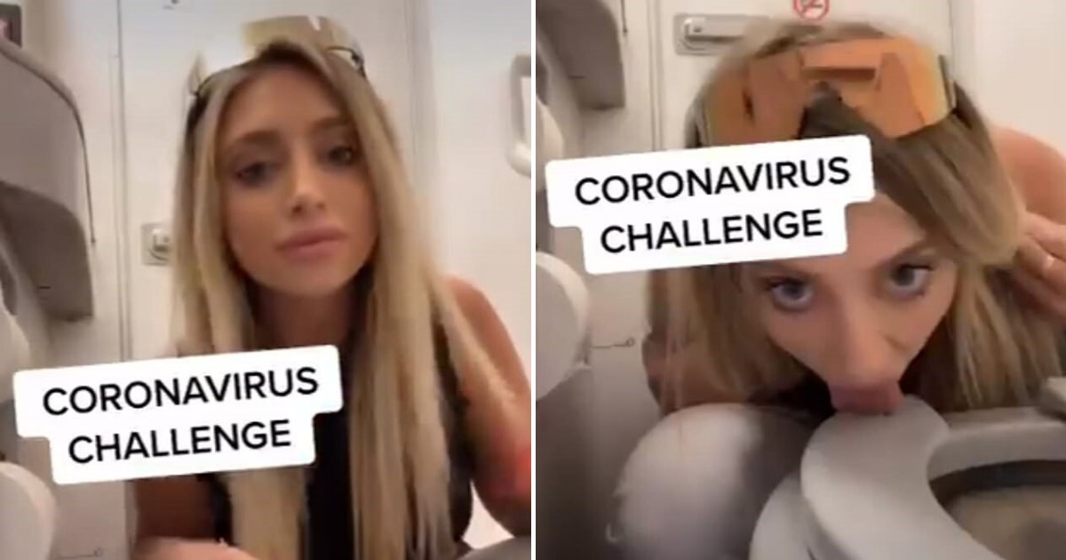 untitled design 8 1.png?resize=412,275 - Woman Licked Airplane Toilet Seat As A Part Of A 'Coronavirus Challenge'