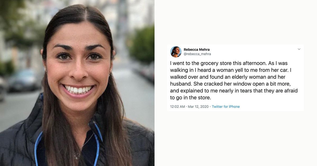 woman elderly couple shop car park coronavirus.jpg?resize=412,275 - Woman’s Heartfelt Message After An Elderly Couple Asked For Her Help Amid Coronavirus Fears