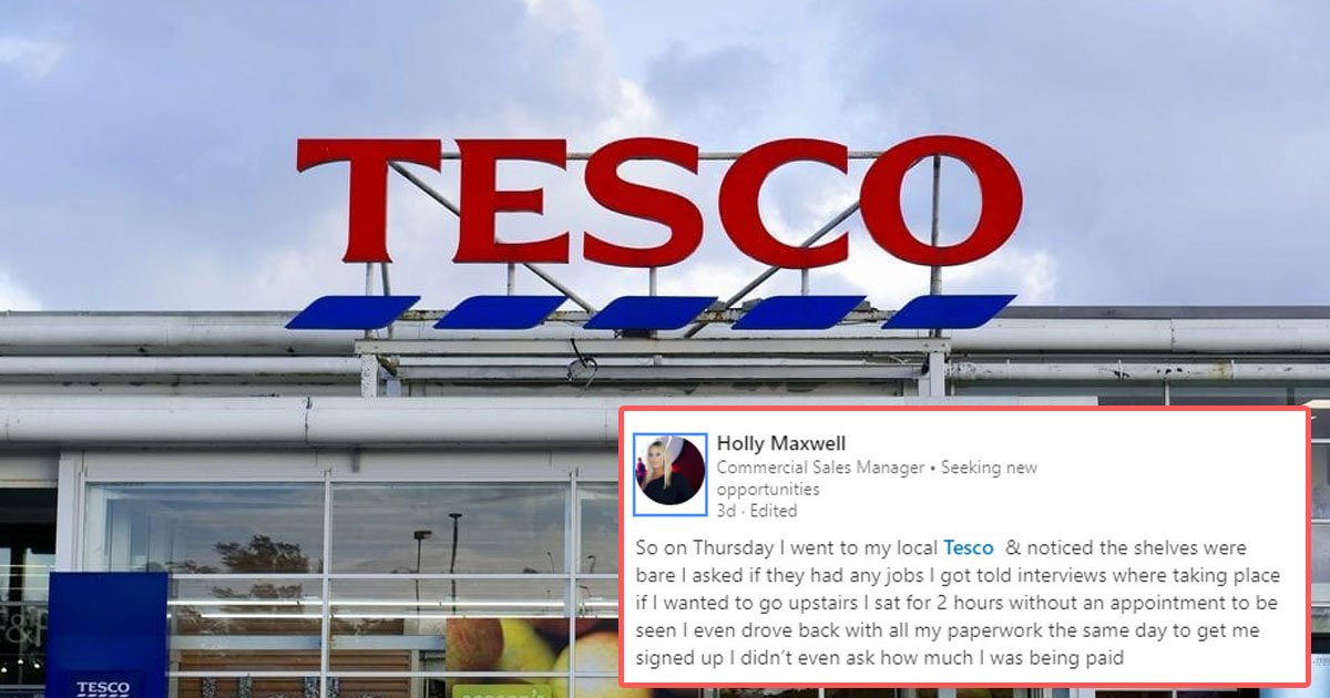 woman got job tesco corona shared lesson.jpg?resize=412,275 - Woman Found A Job At Tesco In A Day And Learned A Great Lesson