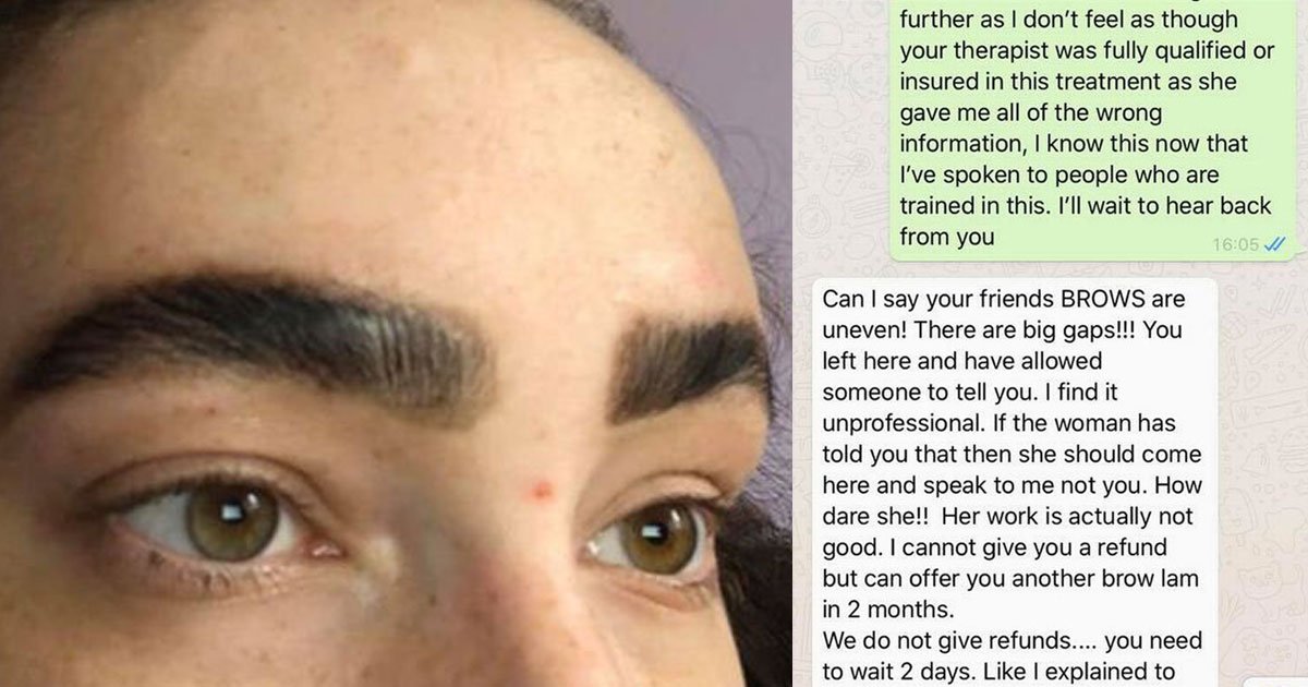 woman slammed salon shitt eyebrows.jpg?resize=412,232 - Woman Slammed Beauty Salon For Leaving Her ‘Look Like A Fool’ And Said She Could Have 'Done A Better Job Blindfolded'