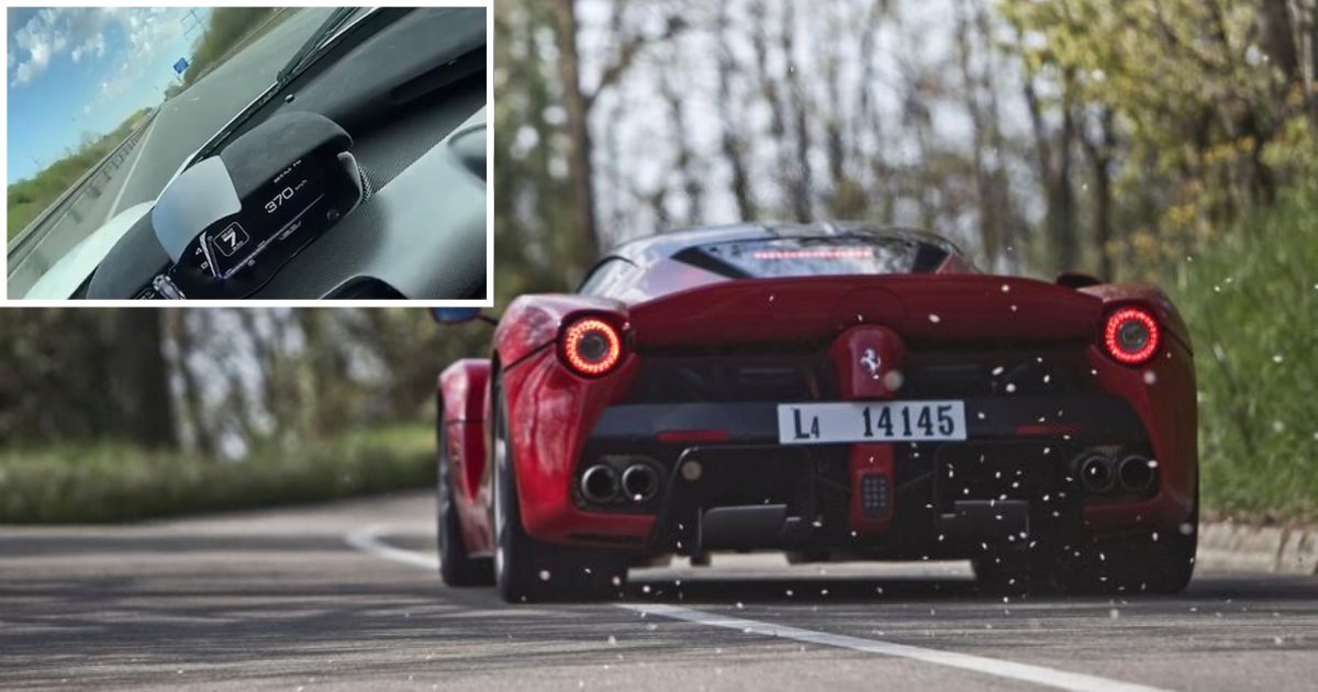1 70.png?resize=412,232 - This Driver Drove His Ferrari at 230 Mph in The Deserted Road of Germany