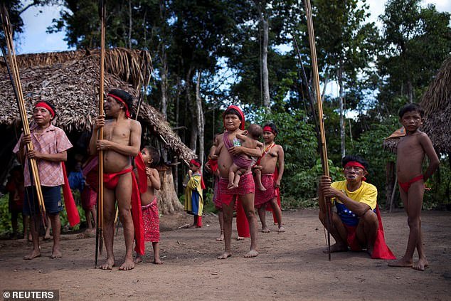 The remote Yanomami tribe (file photo) has recorded its first case of coronavirus after a 15-year-old boy fell critically ill