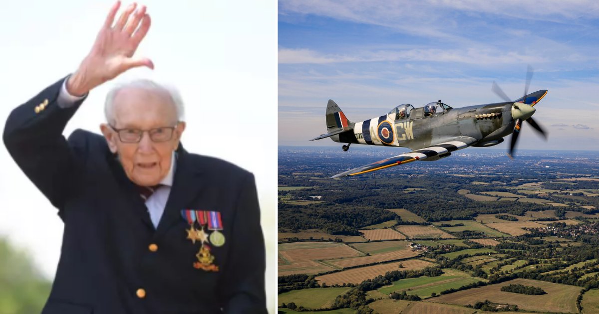2 56.png?resize=412,275 - Spitfire Flypast Planned To Mark Tom Moore’s 100th Birthday, Who Raised More Than £21 Million Funds For The NHS
