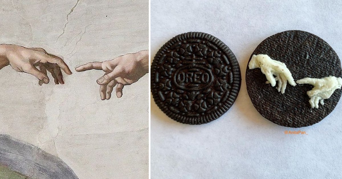 2 74.png?resize=1200,630 - A Woman Brilliantly Recreated Famous Artworks On Oreos