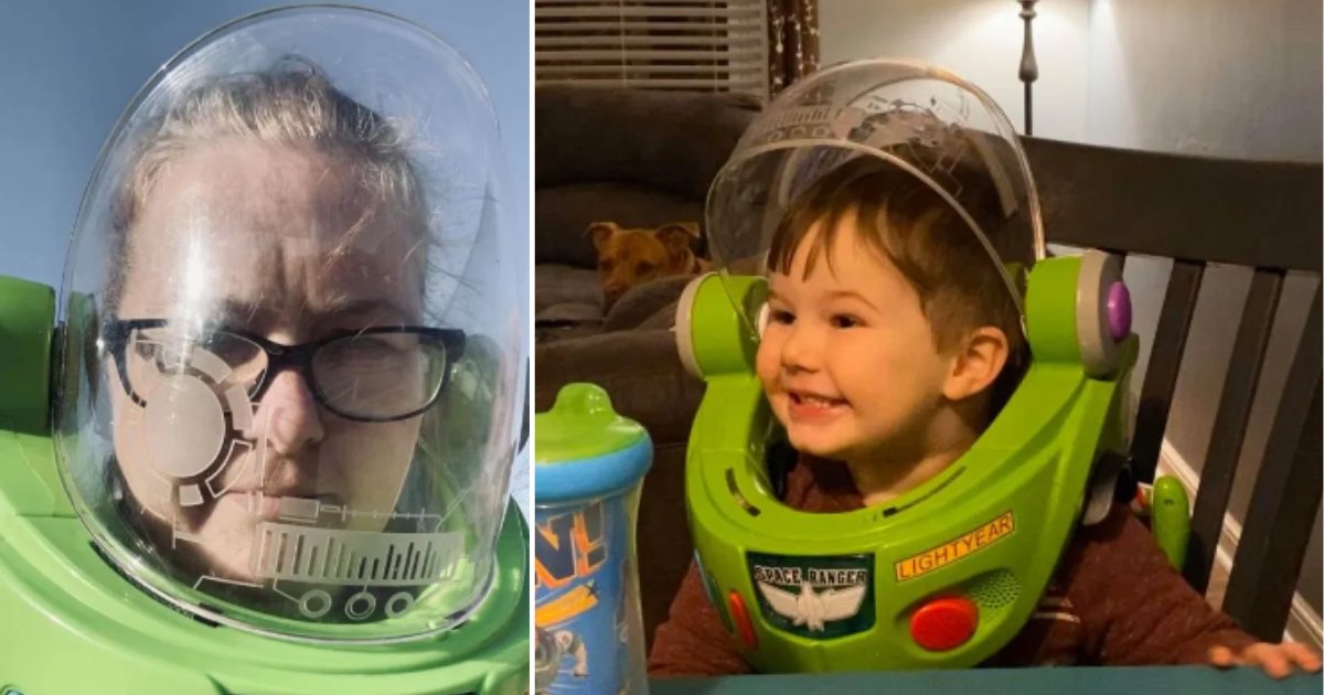 4 63.png?resize=1200,630 - After Running Out of Face Masks, This Mother Used Lightyear Helmet to Shop For Her Autistic Son