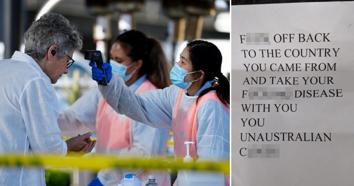 5 45.png?resize=412,275 - Nurse Received Hateful Note Accusing Her Of Spreading Coronavirus In Australia