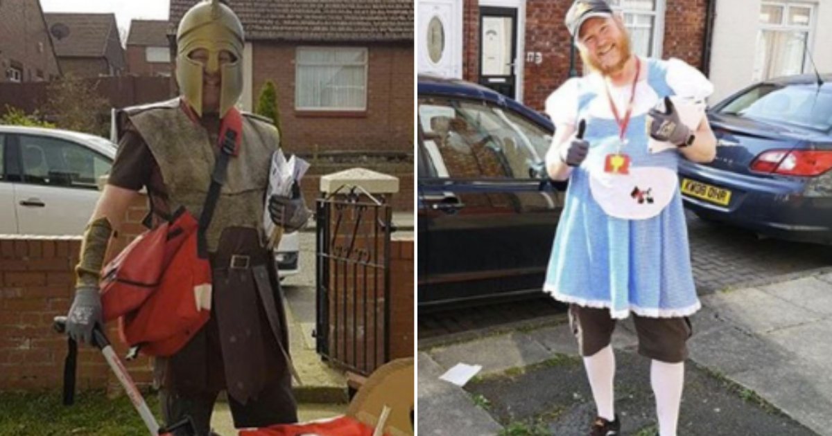 7 1.png?resize=412,275 - Postman Came Dressed Up In Different Characters To Lift The Spirits Up During The Lockdown