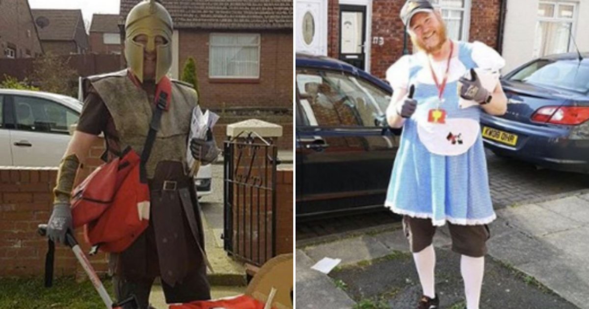 7 1.png?resize=412,232 - Postman Came Dressed Up In Different Characters To Lift The Spirits Up During The Lockdown