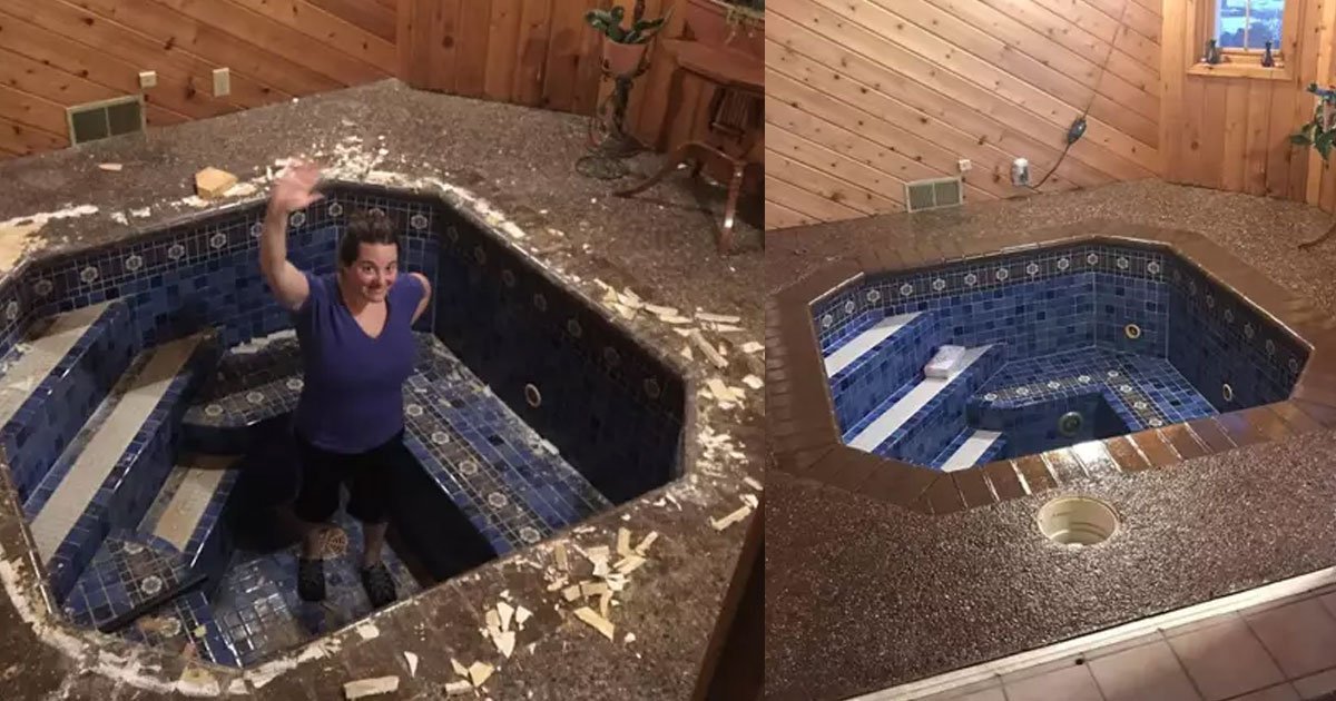 a couple discovered a hot tub under the floor of their home office.jpg?resize=1200,630 - A Couple Discovered A Hot Tub Under The Floor Of Their Home Office