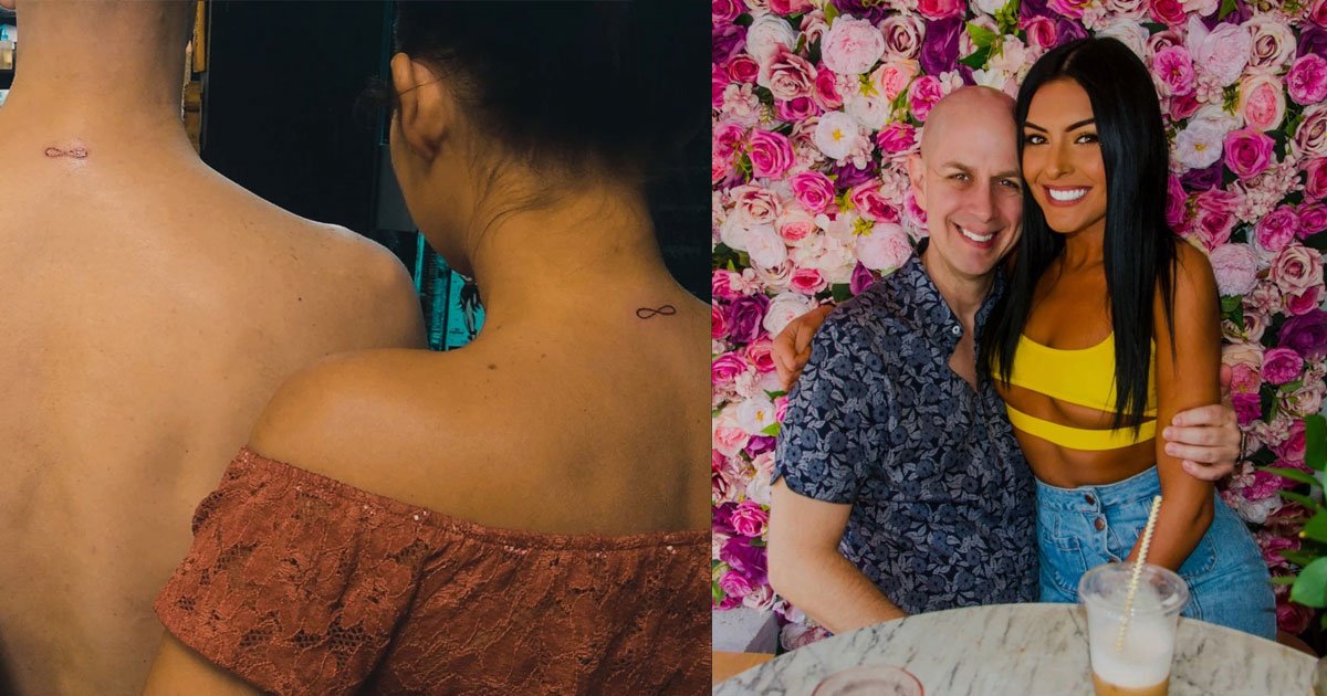 couple 23 year age gap got engaged after dating for just one month and inked themselves with matching infinity tattoos.jpg?resize=412,275 - A Couple With 23-Year Age Gap Got Engaged After Dating For Just One Month And Got Matching Infinity Tattoos