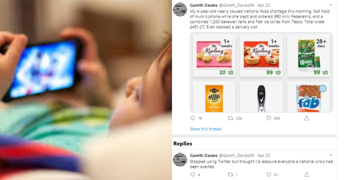 ec8388 ed9484eba19ceca09ded8ab8.png?resize=412,275 - Four-year-old Nearly Caused A National Food Shortage After Ordering $849 Worth Of Snacks From Tesco