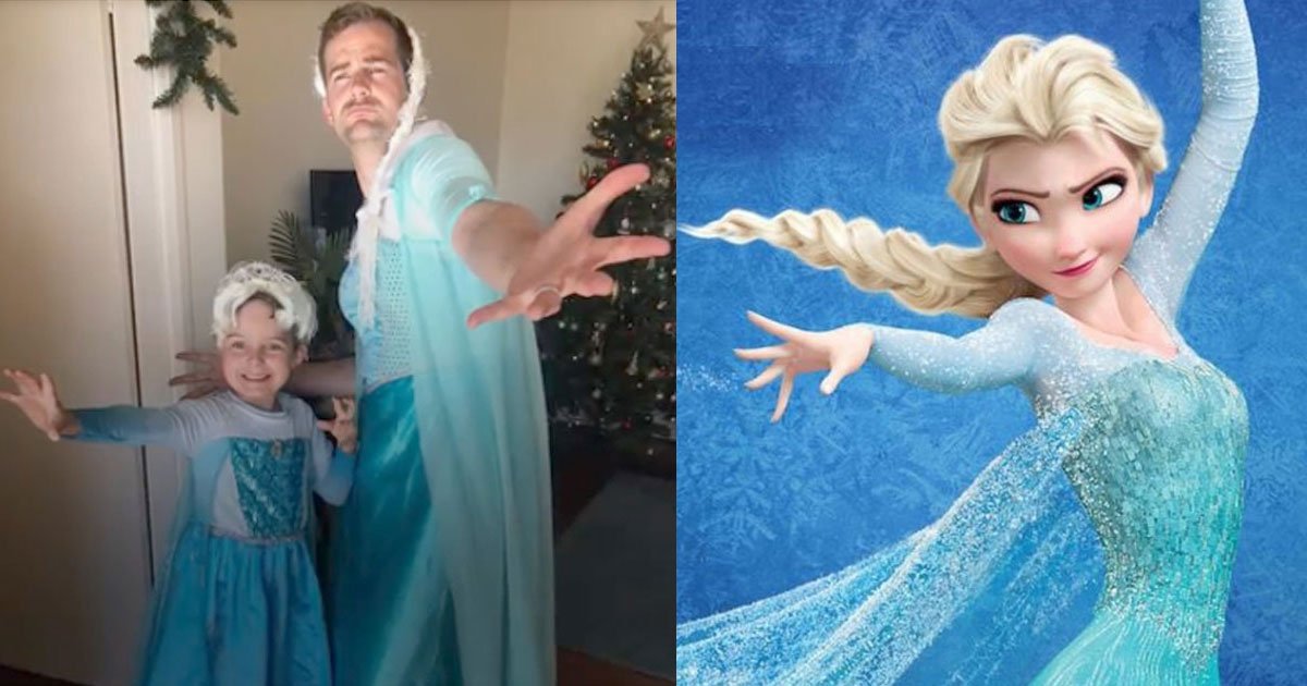 father dressed up as elsa in support of his sons love for the disney princess.jpg?resize=1200,630 - Father Dressed Up As Elsa In Support Of His Son’s Love For The Disney Princess