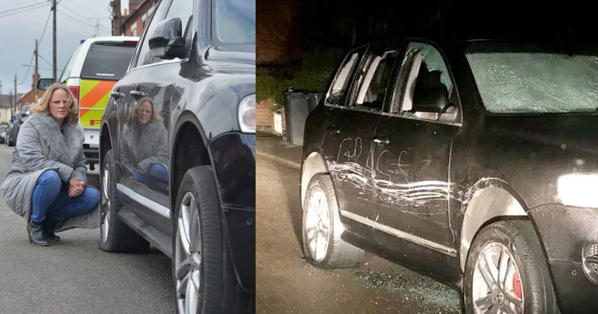 nhs volunteer got teary eyed after seeing someone has slashed her cars tyres when she was delivering food to people in lockdown.jpg?resize=1200,630 - A Volunteer Got Teary-Eyed After All Four Tires Were Slashed By Someone While She Was Out Delivering Food To People In Lockdown