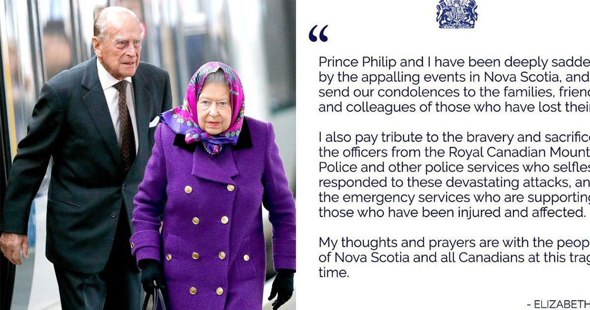 queen elizabeth and prince philip sent condolence to the victims of nova scotias mass shooting.jpg?resize=1200,630 - Queen Elizabeth And Prince Philip Sent Condolence To The Victims In Canada Attack