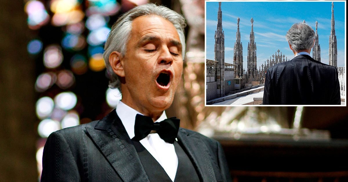 tlmd bocelli foto e1586794174515.jpg?resize=1200,630 - Pâques : Andrea Bocelli a donné un concert émouvant depuis la cathédrale du Duomo à Milan