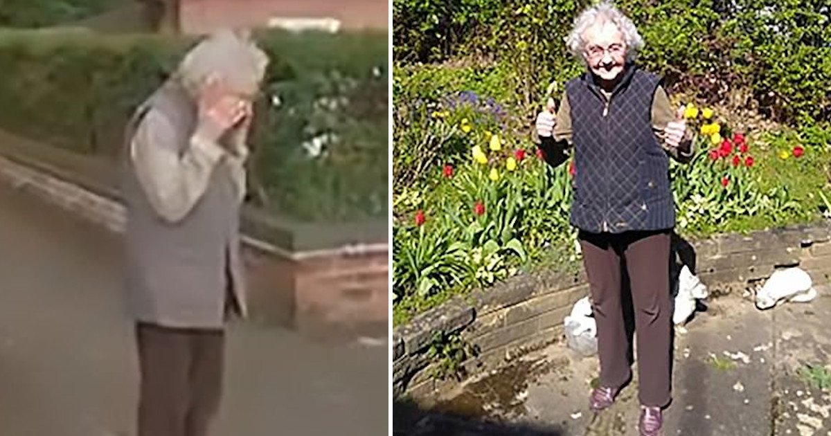untitled 123.jpg?resize=412,275 - Heartwarming Video Of Neighbors Singing Happy Birthday To An Elderly Woman After She Celebrated Her 98th Birthday Alone Amid Lockdown
